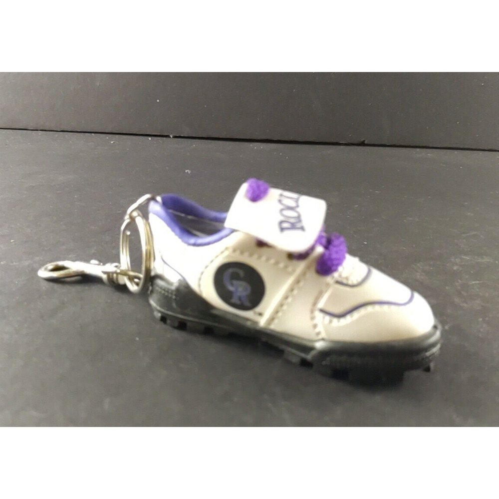 Rockies GR Tennis shoe Keychain Black Purple White